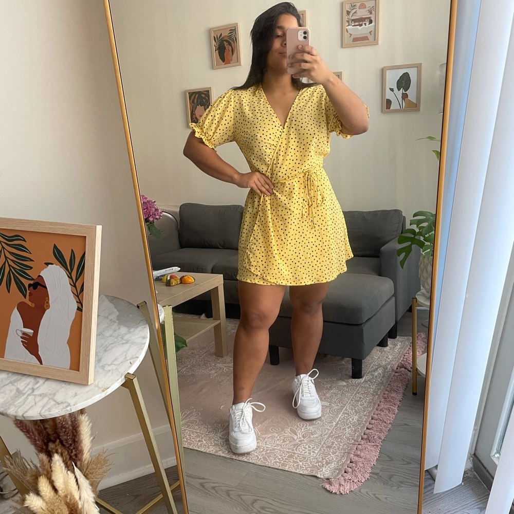 Yellow dress, mango